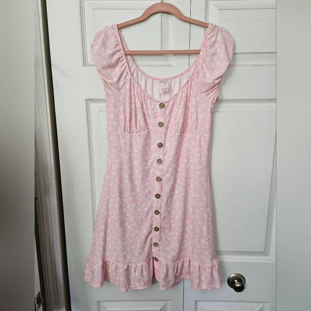 No Boundaries Pink & White Mini Dress